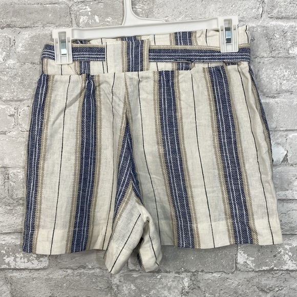 Indigo Rein Striped Belted Shorts - Picture 2 of 5